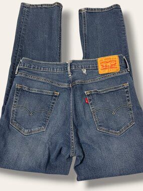 Levis 541 Jeans Mens 32x32 Straight Leg Athletic Blue Mid Wash Distressed